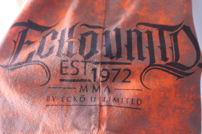 T-SHIRT-ECKO UNLTD BLACK GRAPHIC-MEN'S X-large SIZE Orange nice