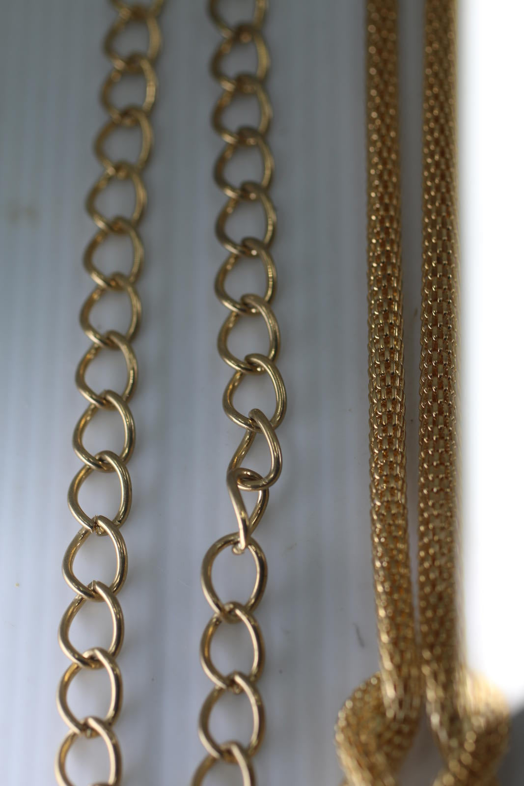 Vintage Gold Tone Multi Necklace Rhinestone Circle Pendant