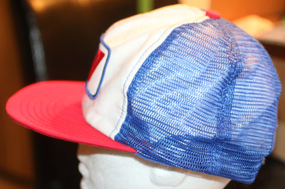 Vintage USA Trucker Hat Red White Blue – Mesh Back – Patriotic Cap