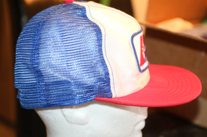Vintage USA Trucker Hat Red White Blue – Mesh Back – Patriotic Cap