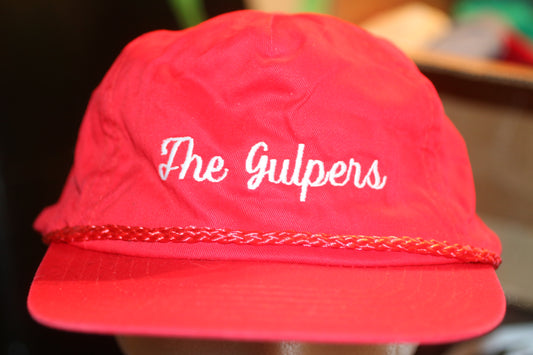 Vintage Red Rope Cap “The Gulpers” – Retro Snapback Hat – 80s/90s Style – USA