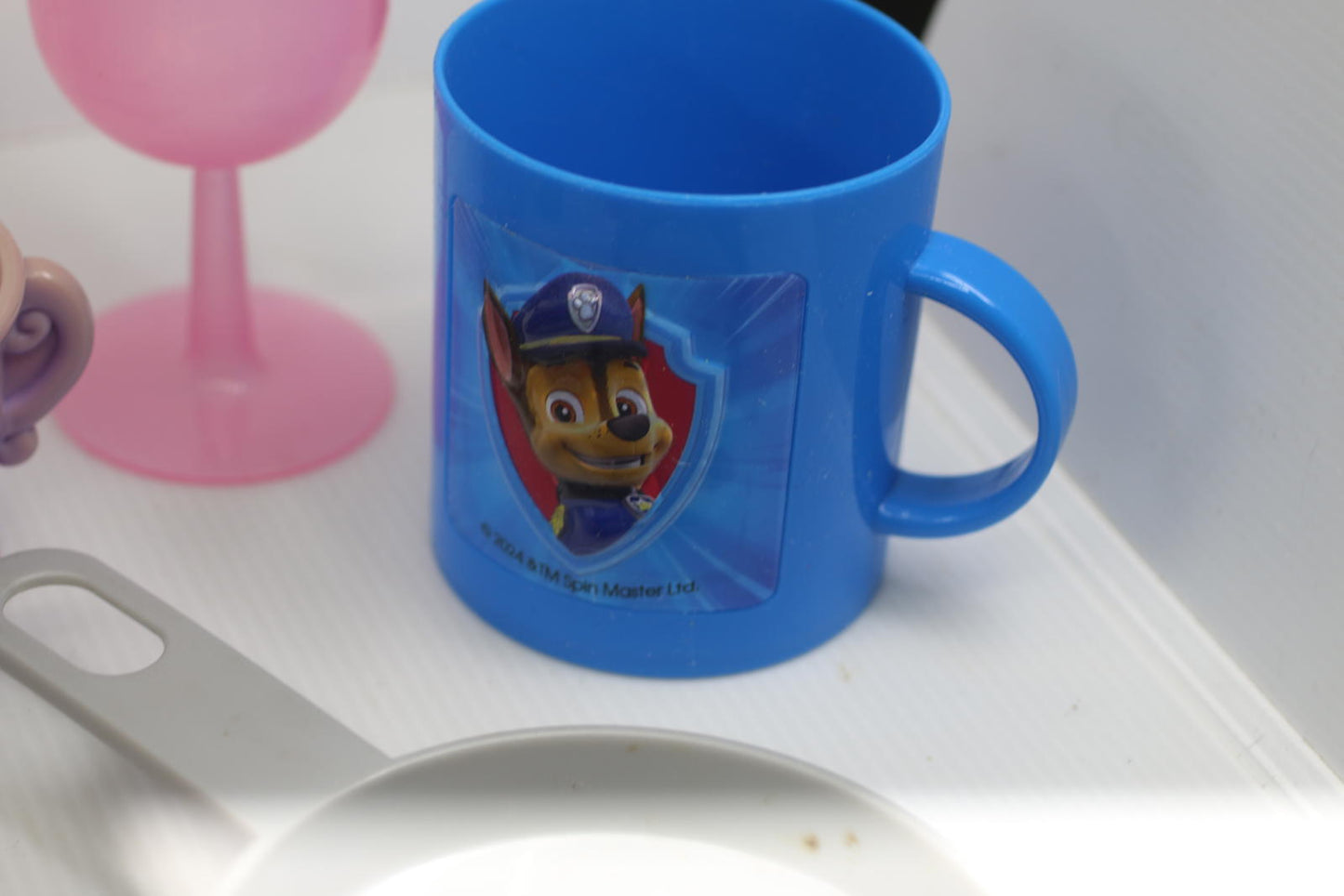 Kids' Play Kitchen Toy Set with Utensils and Food Pieces toaster paw patrol mug