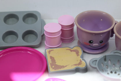 Kids' Play Kitchen Toy Set with Utensils and Food Pieces toaster paw patrol mug