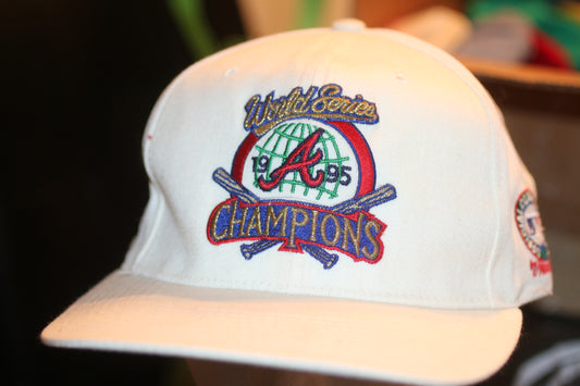 Vintage 1995 World Series Champions Atlanta Braves Snapback Hat – New Era Pro Model