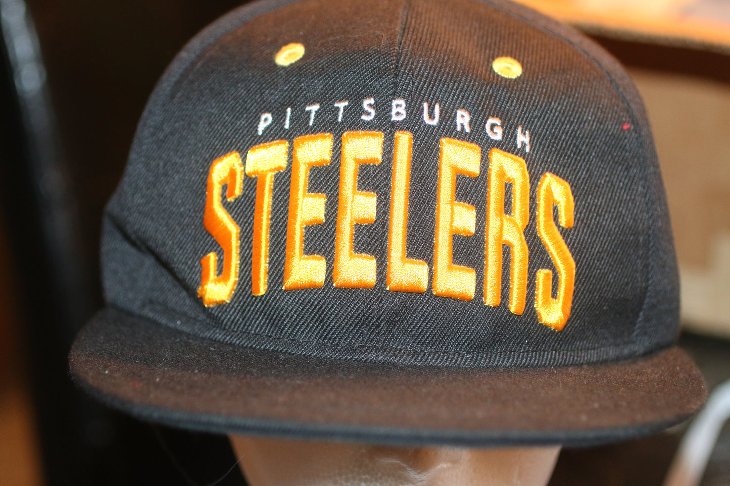 Vintage Pittsburgh Steelers Snapback Hat Budweiser NFL Official Sponsor Black Yellow Cap