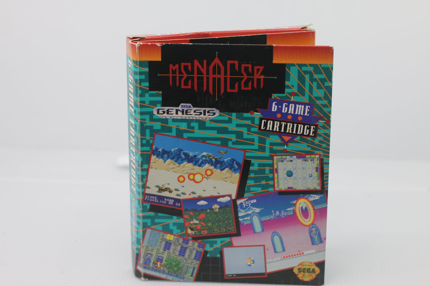 Sega Genesis Menacer 6-Game Cartridge Complete with Box