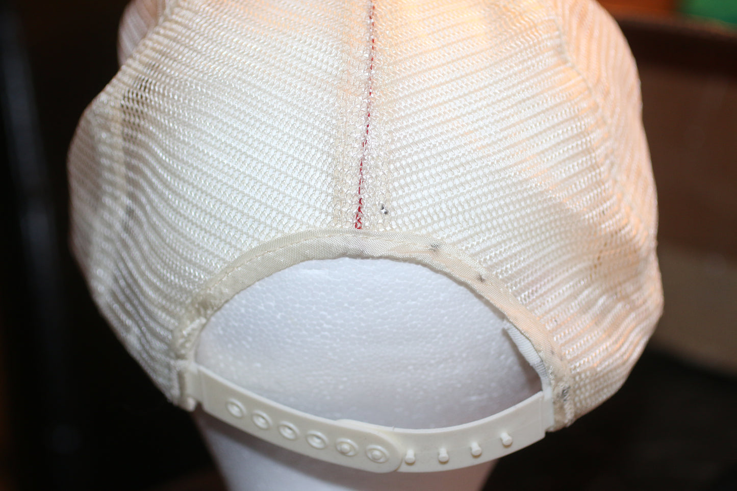 Vintage SHOWTIME Trucker Hat Mesh Snapback Red White Blue Promo Cap USA Made