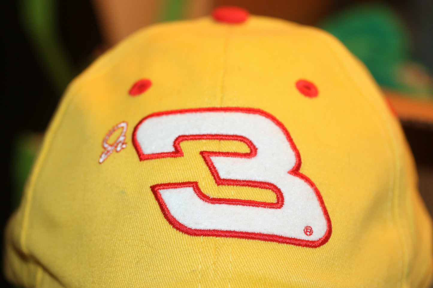 Vintage Dale Earnhardt Jr #3 Nilla Wafers NASCAR Strapback Hat – Yellow – Promo Cap