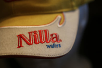 Vintage Dale Earnhardt Jr #3 Nilla Wafers NASCAR Strapback Hat – Yellow – Promo Cap