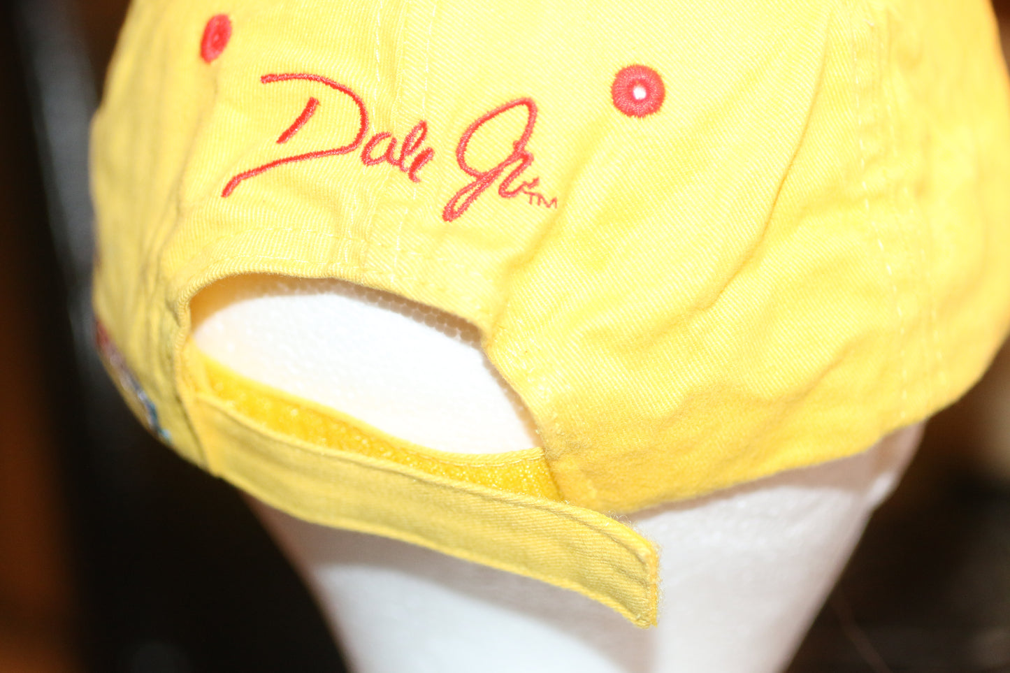 Vintage Dale Earnhardt Jr #3 Nilla Wafers NASCAR Strapback Hat – Yellow – Promo Cap