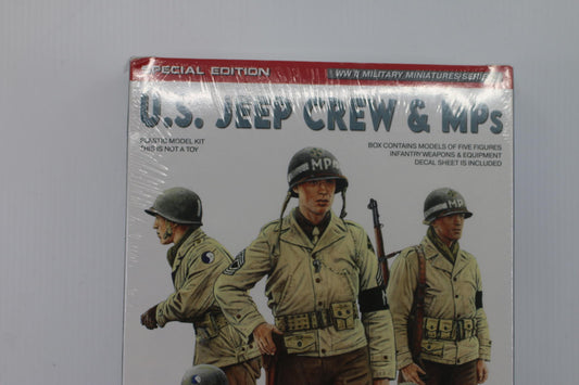 MiniArt 1:35 Scale U.S. Jeep Crew & MPs Plastic Model Kit