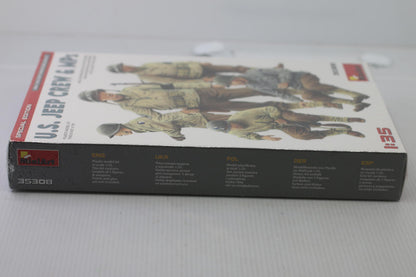 MiniArt 1:35 Scale U.S. Jeep Crew & MPs Plastic Model Kit