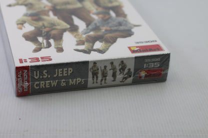 MiniArt 1:35 Scale U.S. Jeep Crew & MPs Plastic Model Kit