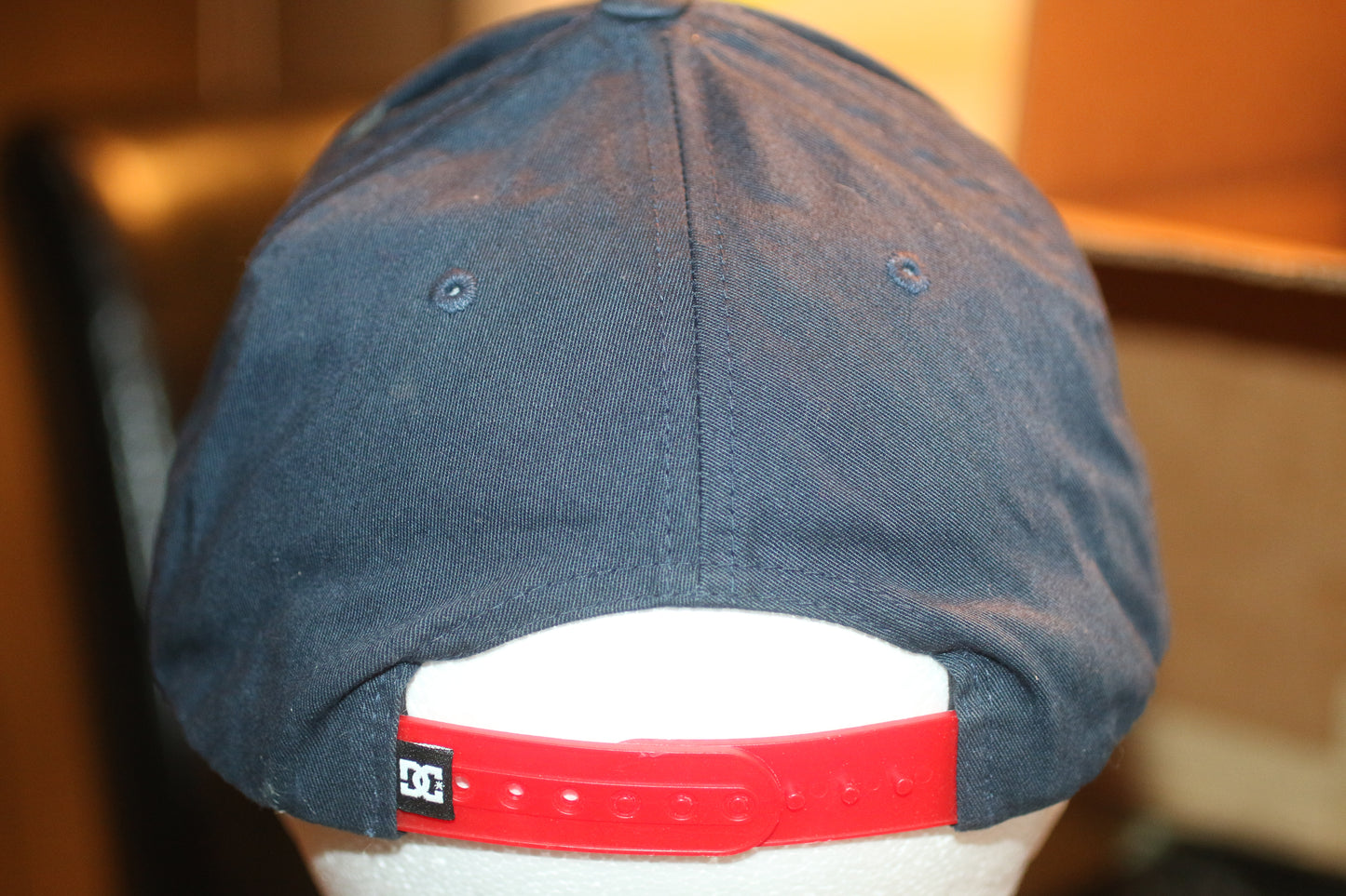 DC Shoes Classic Logo Snapback Hat Navy Red Flat Brim Yupoong The Classics