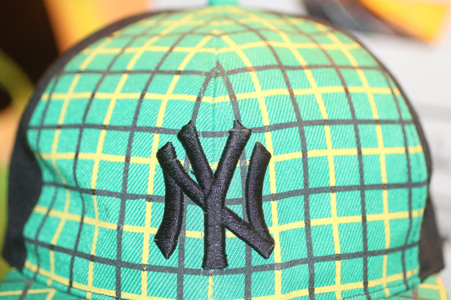 New York Yankees Hat Cap Fitted Mens 7 Plaid MLB Baseball 59FIFTY New Era