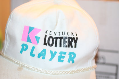 Kentucky Lottery Player Vintage Snapback Hat White Rope Cap USA Promo