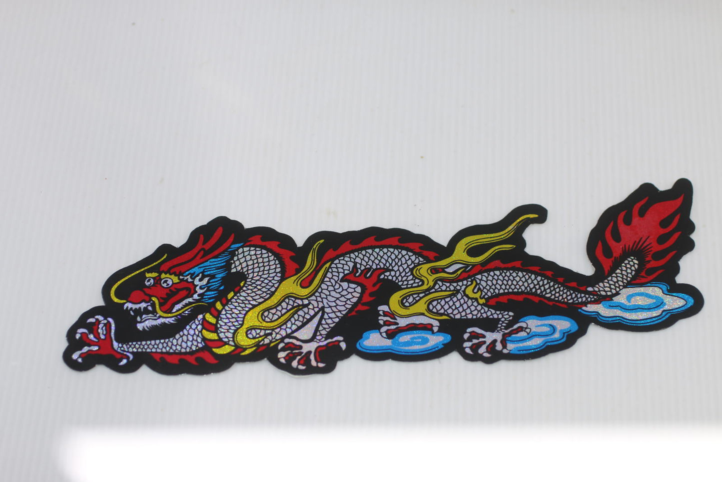 Dragon sticker with Flame and Cloud Design Approx 8 inches large