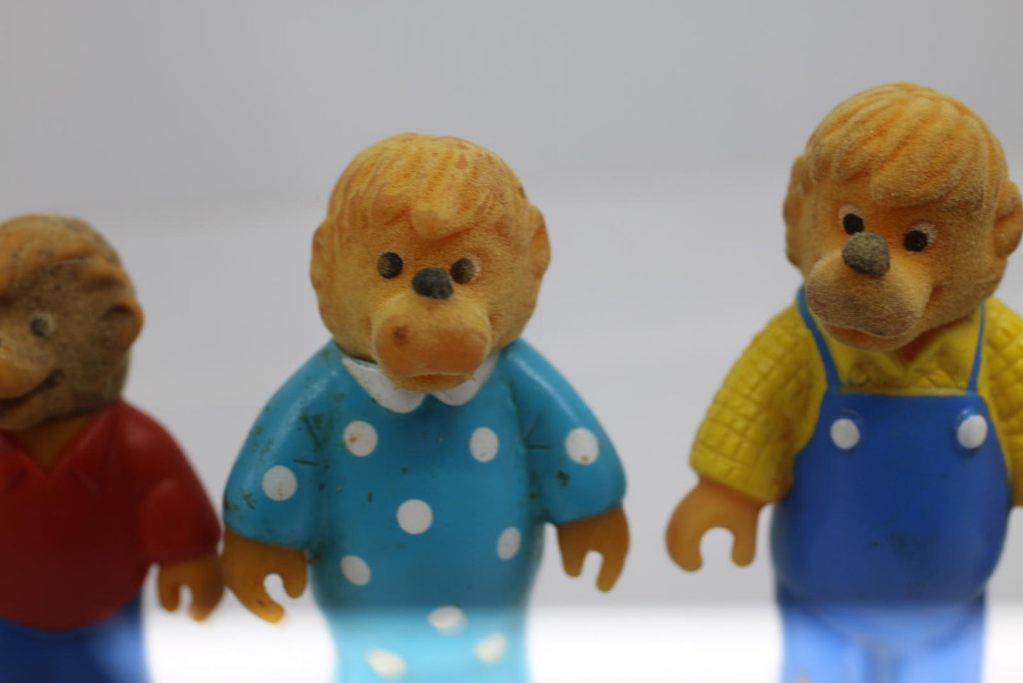 Vintage Berenstain Bears Plastic Figurines Set of 4 lot #1