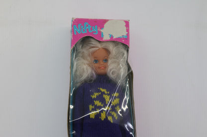 Sandi Poseable 11 1/2 Inch Fashion Doll by Totsy with a purple pull in box