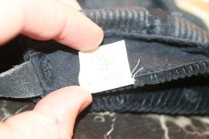 Vintage KFW Life Member Corduroy Hat Black Gold Rope Cap Adjustable USA