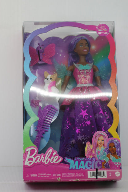 NIB Mattel Barbie A Touch of Magic Brooklyn Doll w/Two Fairytale Pets