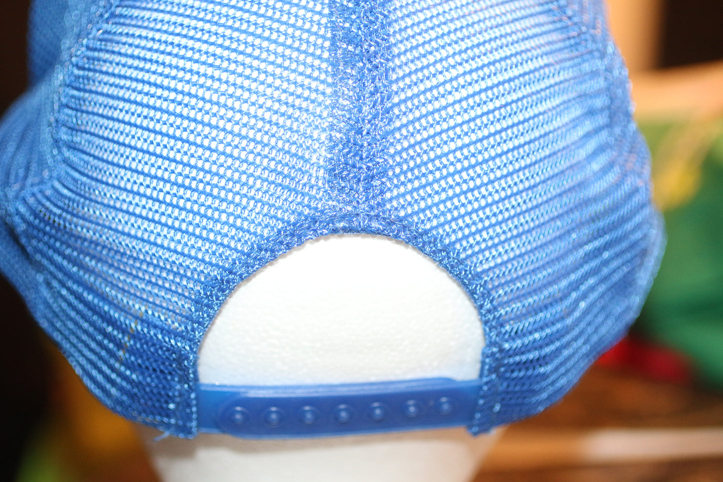 Vintage Pioneer Sportsmen Inc Trucker Hat Blue White Snapback USA Hunting Fishing