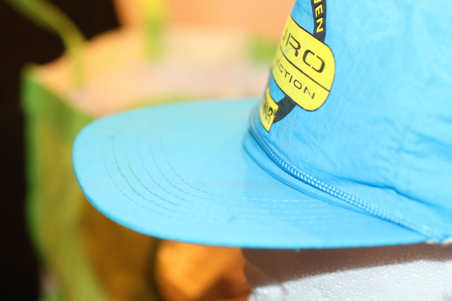 Vtg CONAIR Hat-Euro Collection Style Driven-Bright Blue-Rope Bill-Snapback-Cap