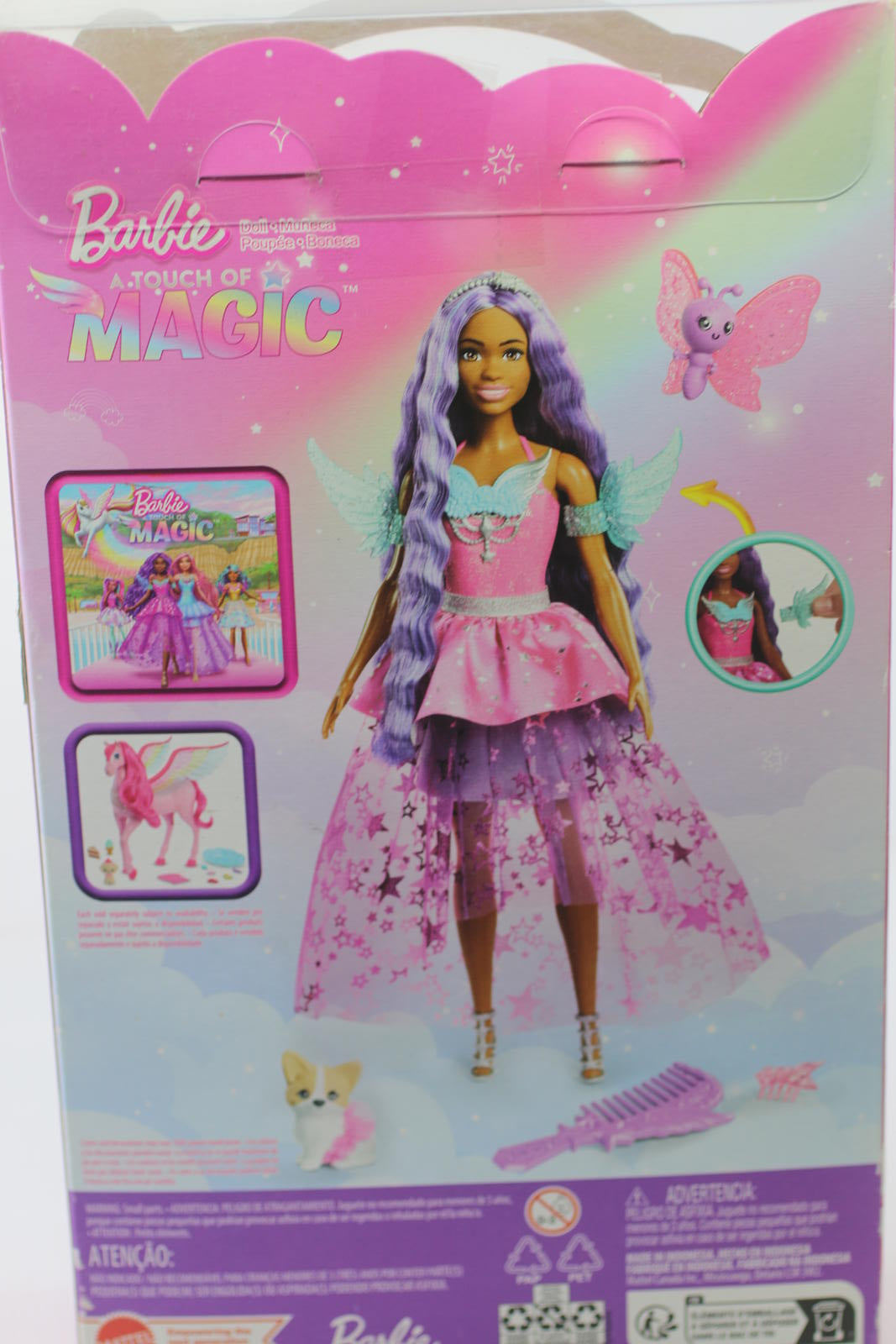 NIB Mattel Barbie A Touch of Magic Brooklyn Doll w/Two Fairytale Pets