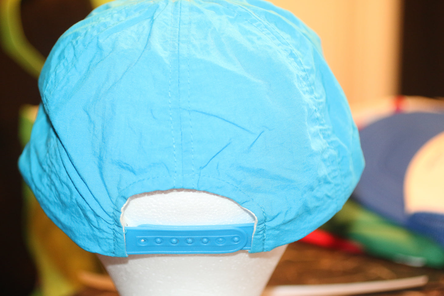 Vtg CONAIR Hat-Euro Collection Style Driven-Bright Blue-Rope Bill-Snapback-Cap