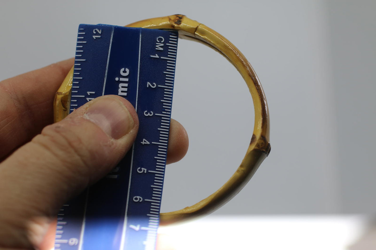 Vintage Faux Bamboo Bangle Bracelet 70s Boho Jewelery