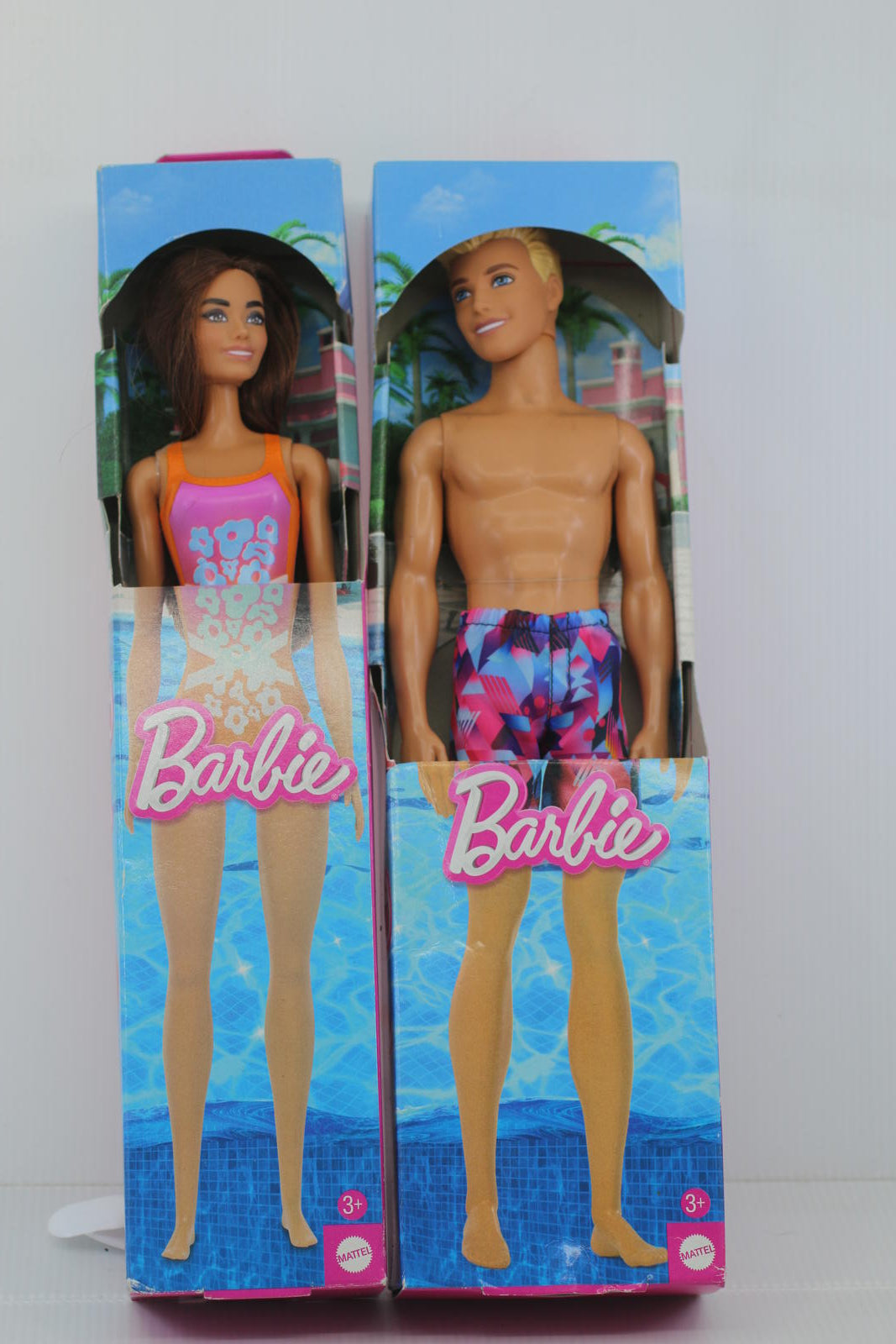 Barbie Ken Beach Day Ken, Boy Doll, Colorful Bathing Suit, Blond Hair 2 in Box