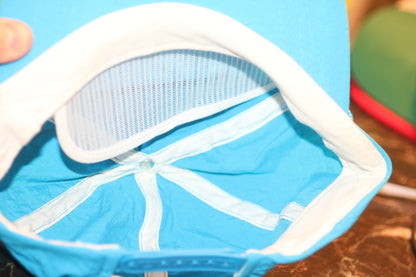 Vtg CONAIR Hat-Euro Collection Style Driven-Bright Blue-Rope Bill-Snapback-Cap