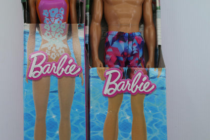 Barbie Ken Beach Day Ken, Boy Doll, Colorful Bathing Suit, Blond Hair 2 in Box