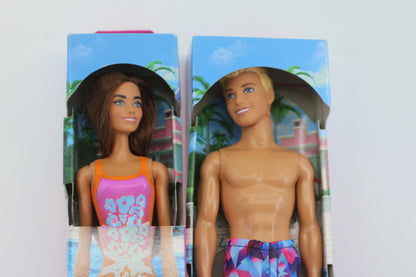 Barbie Ken Beach Day Ken, Boy Doll, Colorful Bathing Suit, Blond Hair 2 in Box