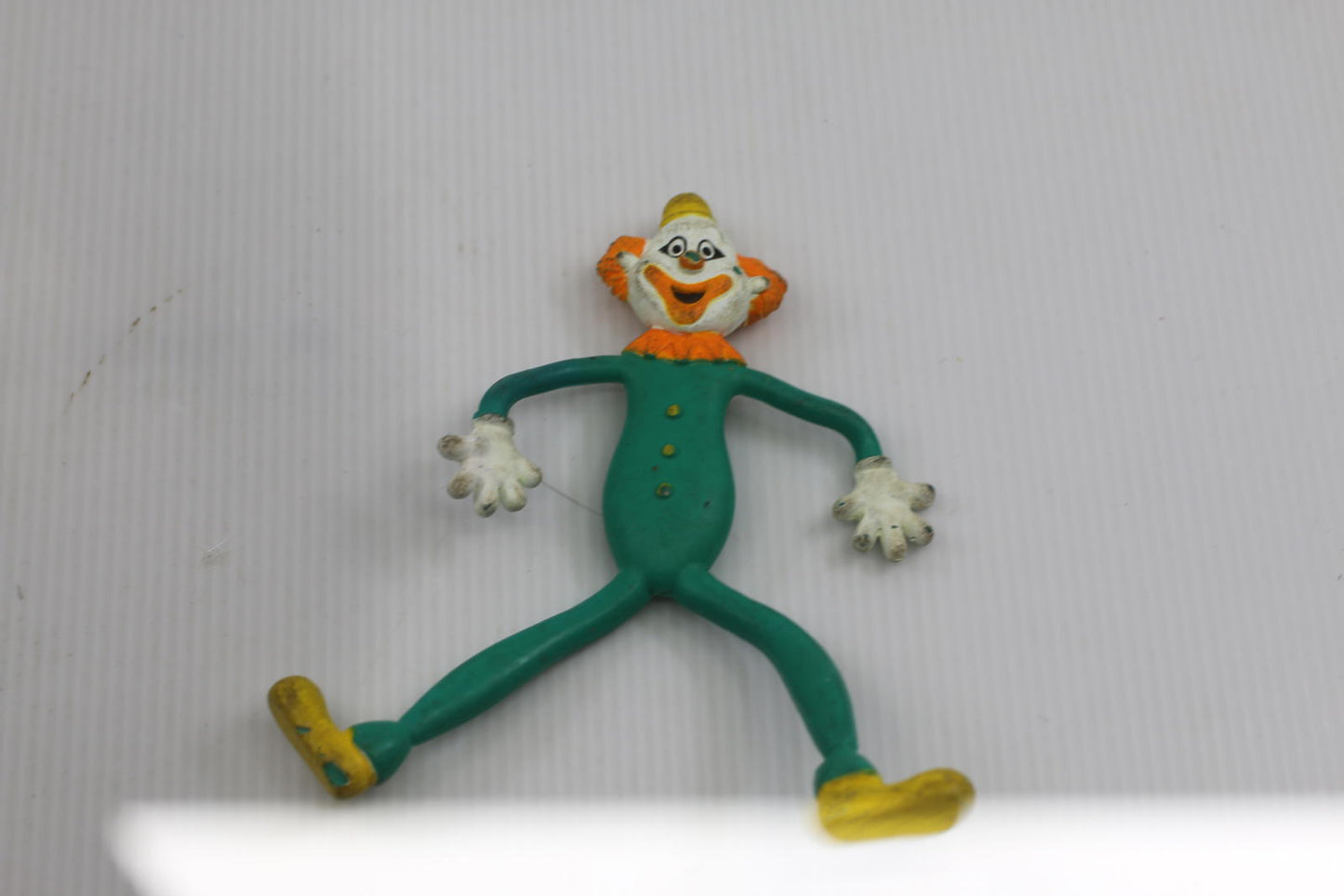 Vintage CIRCUS CLOWN (Green) 6" Bendy/ Bendable RUSS Figure 90s