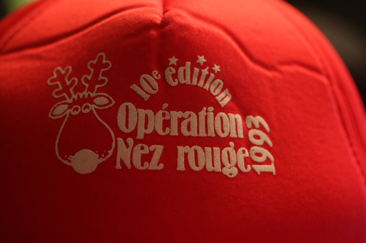 Casquette Opération Nez rouge – 10e édition – SAAQ – Promotionnelle – Ajustable