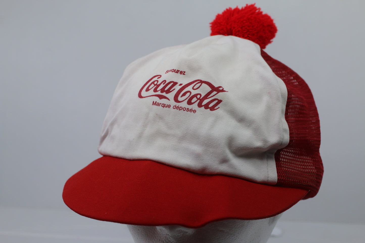 Vintage Winter Coca-cola Trucker Hat Official in french cap