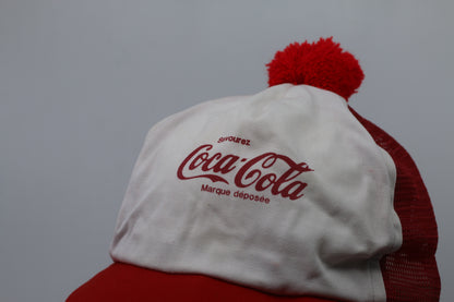 Vintage Winter Coca-cola Trucker Hat Official in french cap