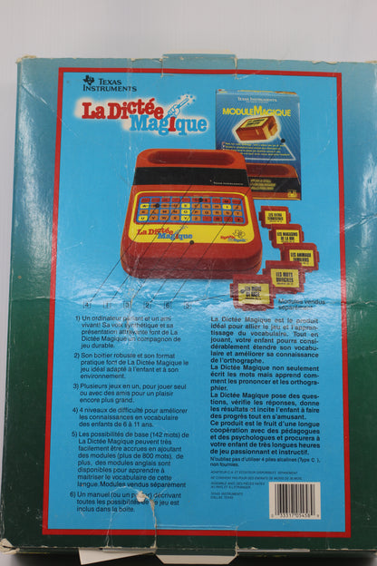 La Dictée Magique Speak & Spell Texas Instruments *French* Version 1981 works