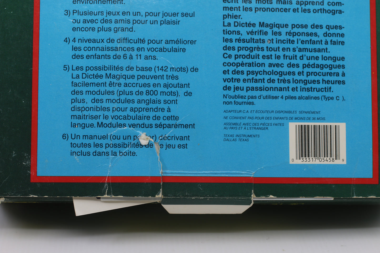 La Dictée Magique Speak & Spell Texas Instruments *French* Version 1981 works