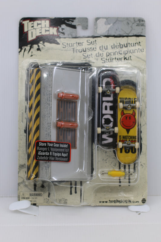 Fingerboard TechDeck World Industries Starter Set Yellow Gear storage New
