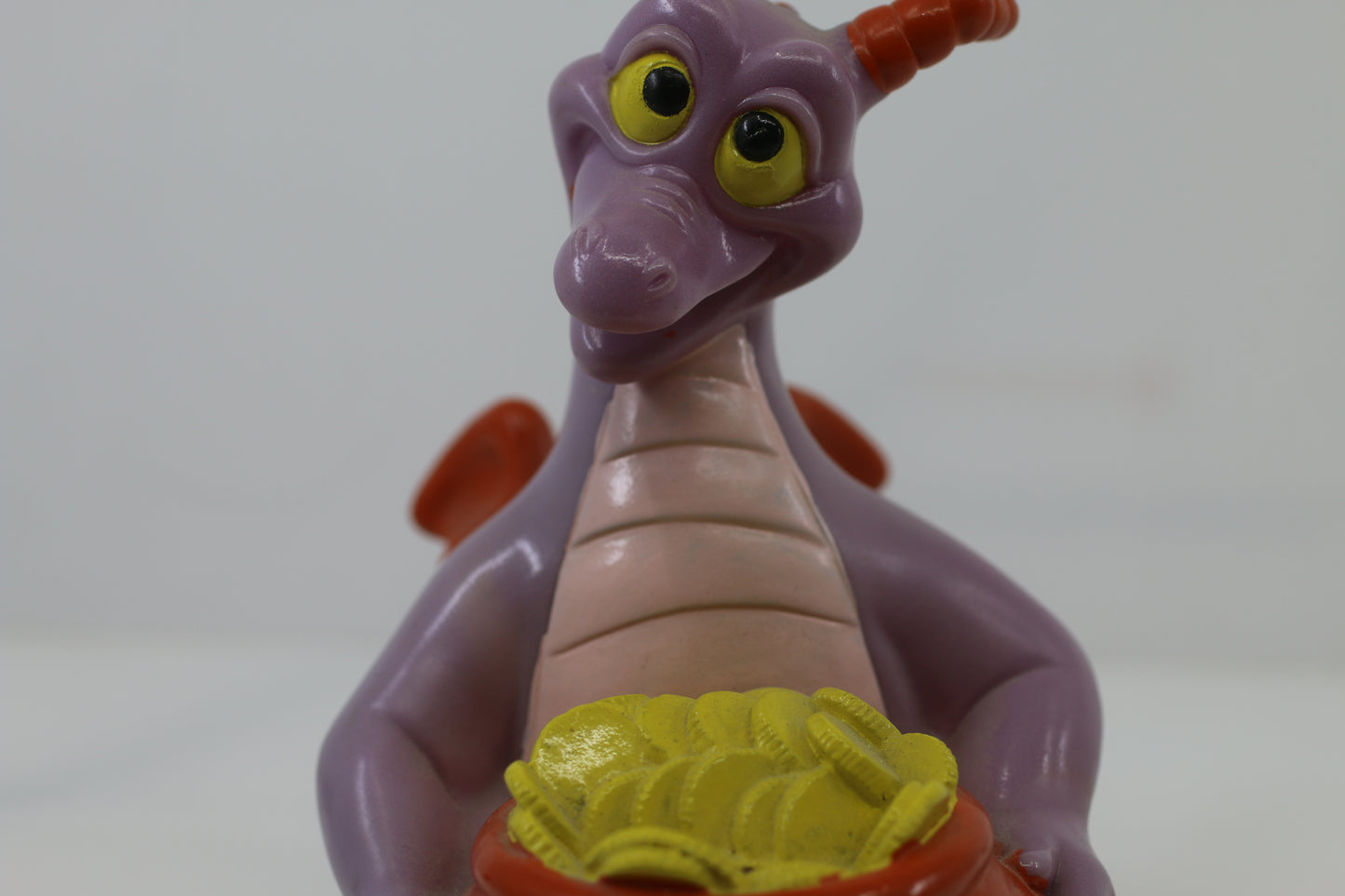 VTG 1982 Walt Disney Productions Epcot Center Figment Vinyl 7" Coin Bank