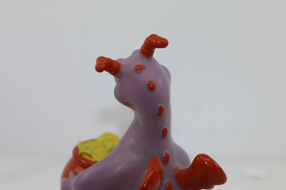 VTG 1982 Walt Disney Productions Epcot Center Figment Vinyl 7" Coin Bank