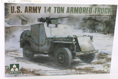 Takom U.S. Army 1/4 Ton Armored Truck Plastic Model Kit 1:35 Scale 2131