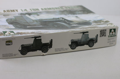 Takom U.S. Army 1/4 Ton Armored Truck Plastic Model Kit 1:35 Scale 2131