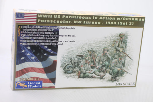 Gecko 35GM0043 1/35 WWII US Paratroops w/Cushman Parascooter, NW Europe,1944