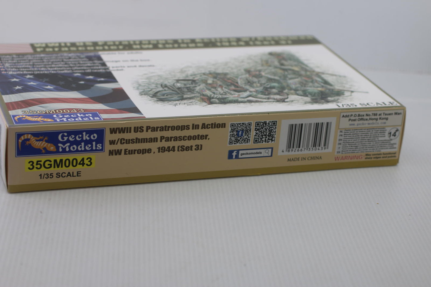 Gecko 35GM0043 1/35 WWII US Paratroops w/Cushman Parascooter, NW Europe,1944