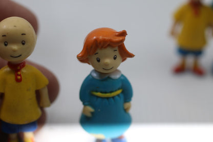 Vintage Cartoon Caillou & Rosie sister Character Figurines Set of 2 cinar 2"tall