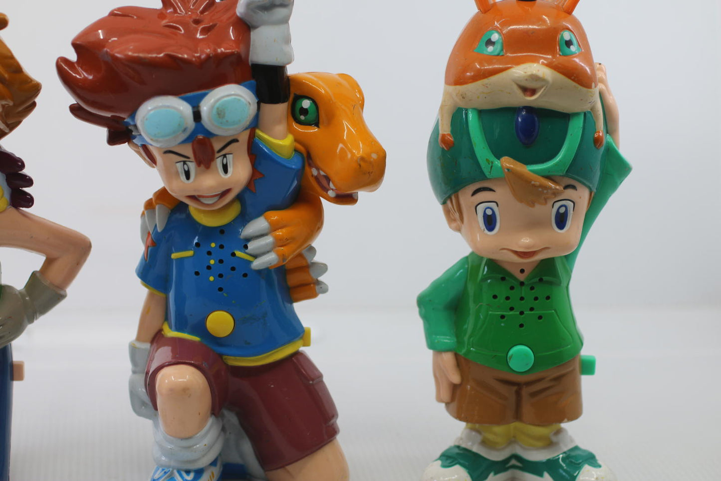 Vintage Digimon Walkie Talkies Set Matt Gabumon Tai Agumon 2000Figures LOT3 READ