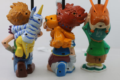 Vintage Digimon Walkie Talkies Set Matt Gabumon Tai Agumon 2000Figures LOT3 READ